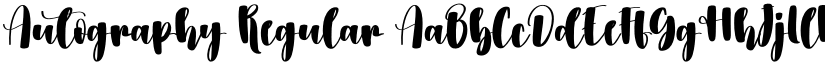 Autography Regular font