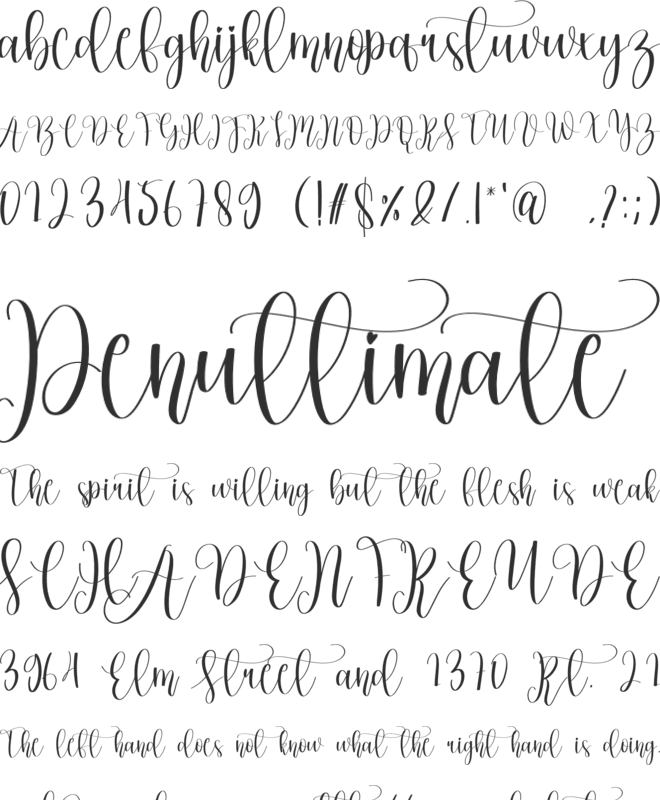 Enchanting font preview