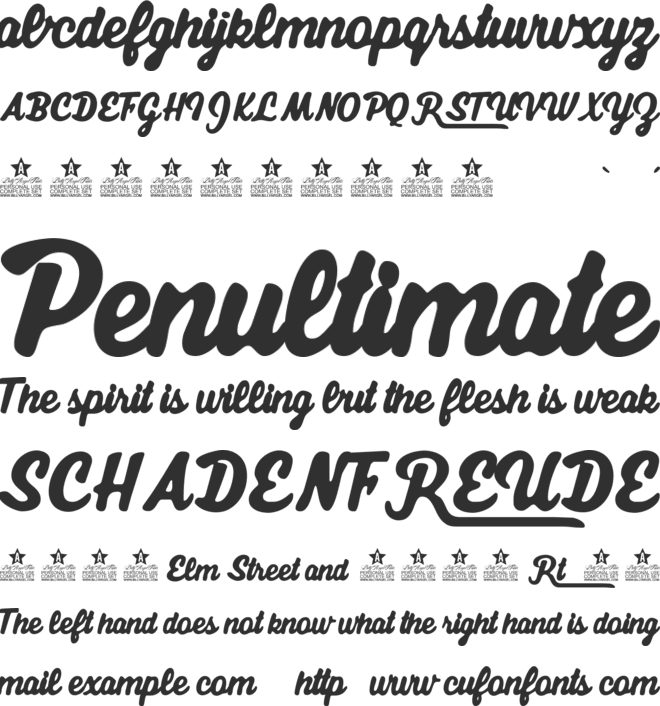Richard Clean Personal Use font preview