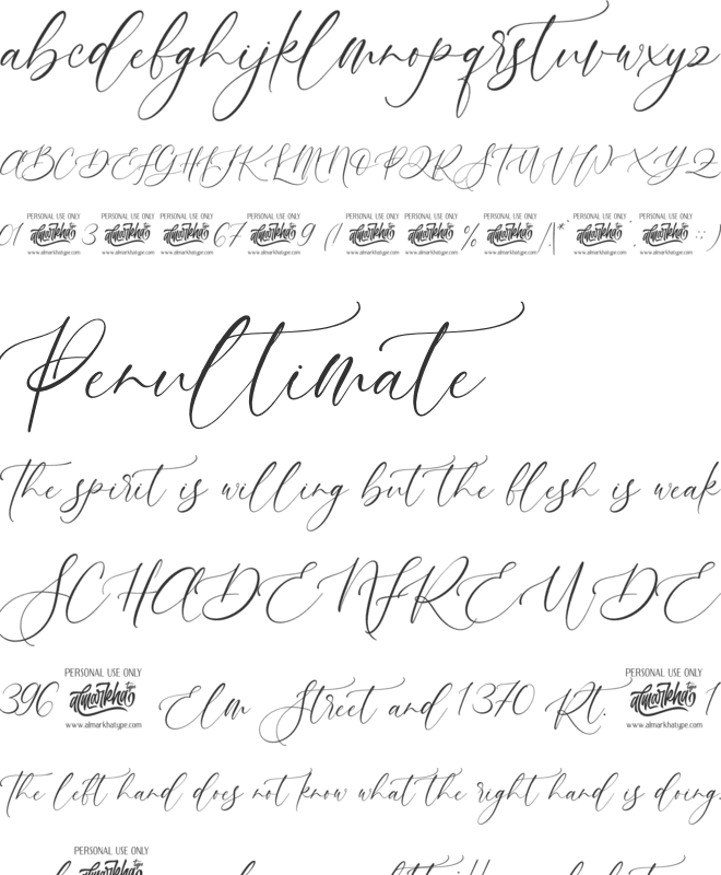 Samerosella font preview