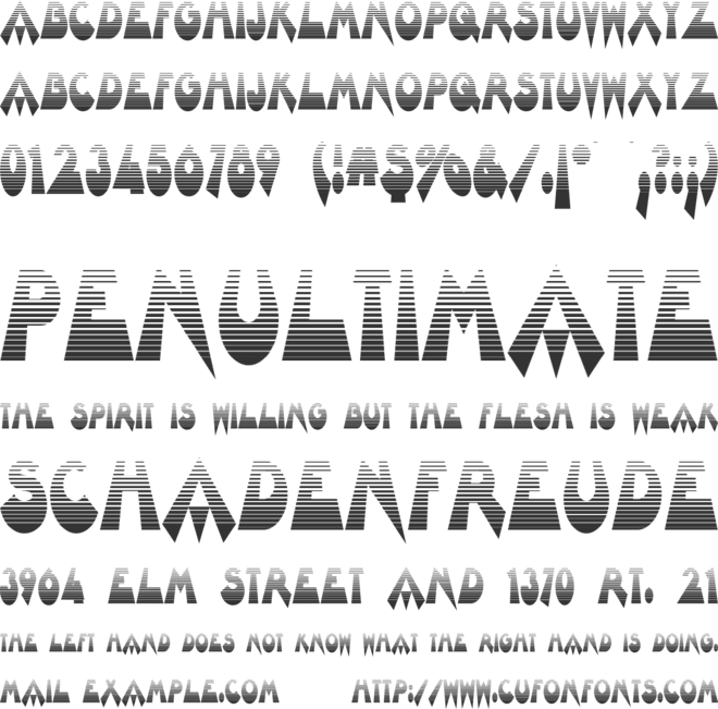 Barnroof font preview