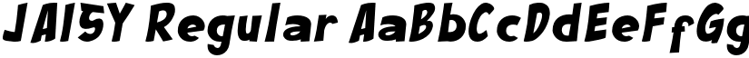 JAISY Regular font