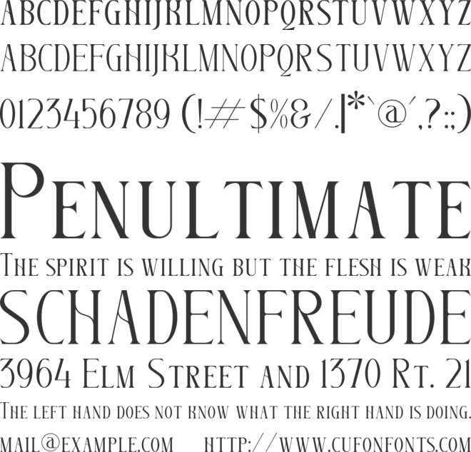 Glorando font preview