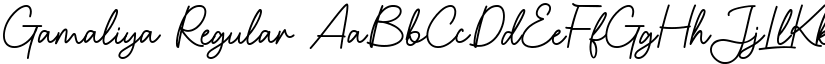 Gamaliya Regular font