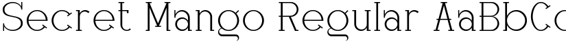 Secret Mango Regular font