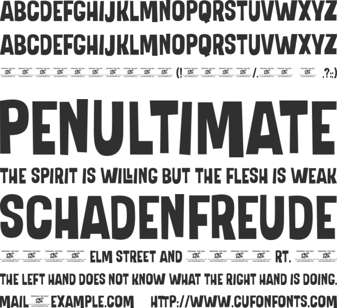 Freaky Freedom font preview