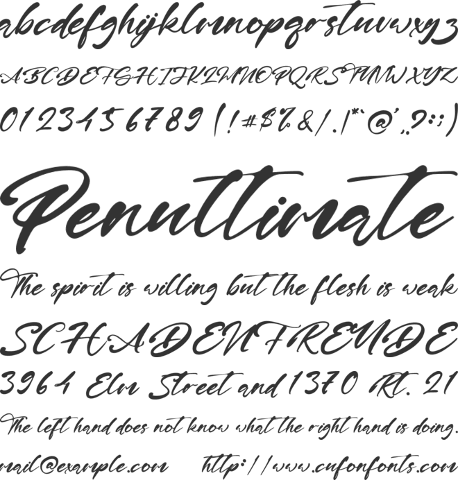 Mario Emma font preview