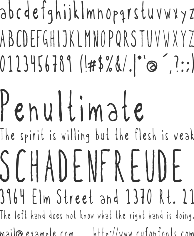 Kohicle 25 font preview