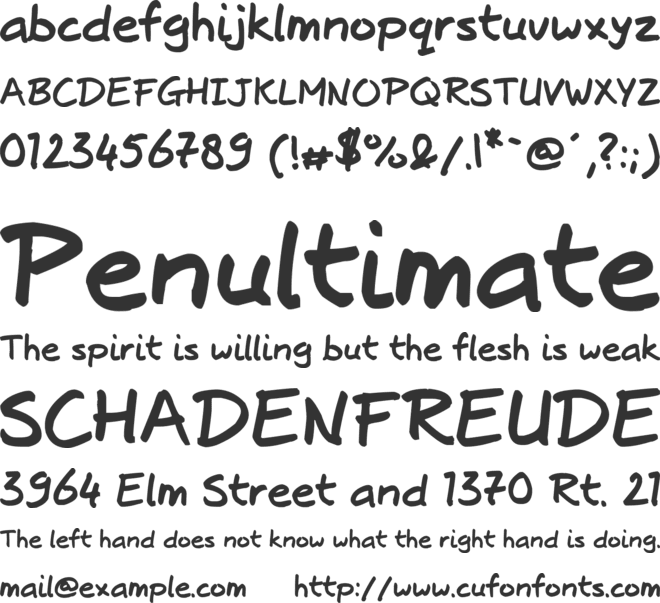 Josschrift Bold font preview