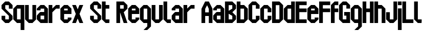 Squarex St Regular font