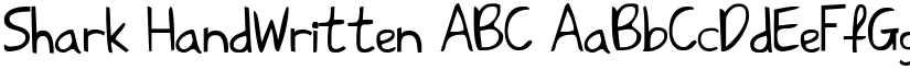 Shark HandWritten ABC font