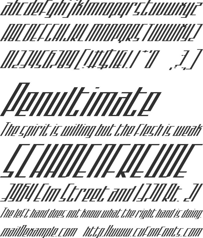 Noseblood font preview