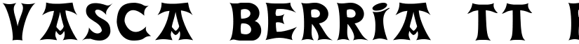 Vasca Berria TT Regular font