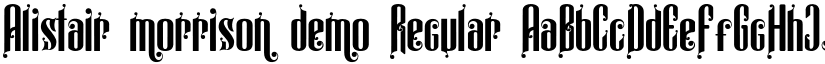 Alistair morrison demo Regular font