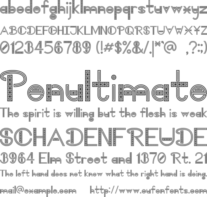 Too Damn Fancy font preview