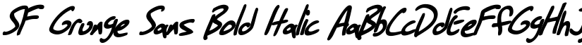 SF Grunge Sans Bold Italic font