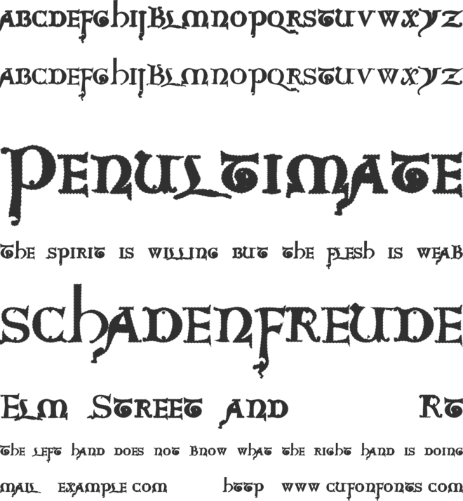 Questra Extra ST font preview