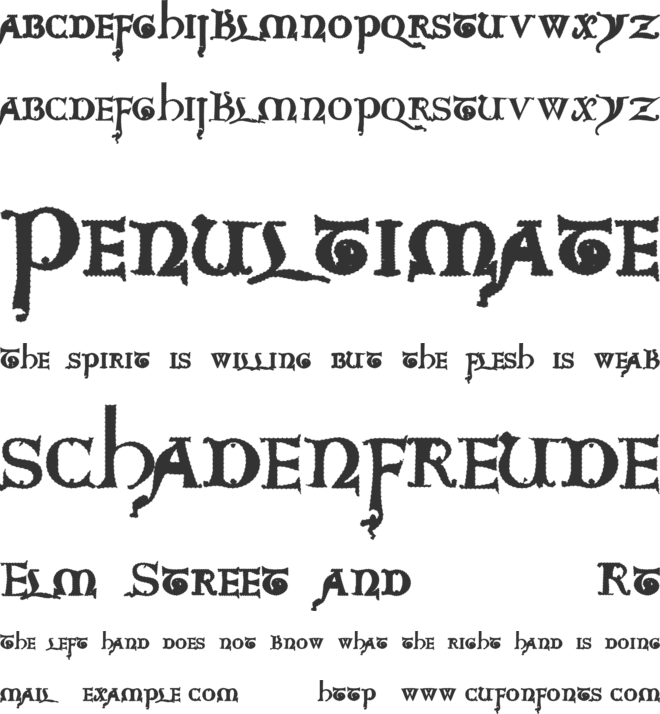 Questra Extra ST font preview