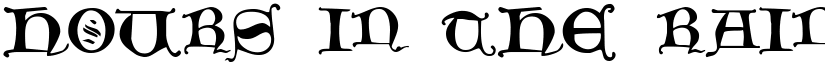 Hours in the Rain Regular font