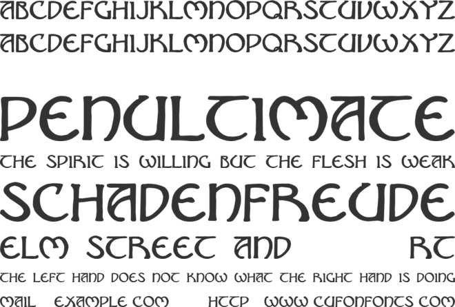 Nouveau Uncial Caps font preview