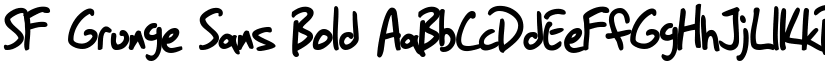 SF Grunge Sans Bold font