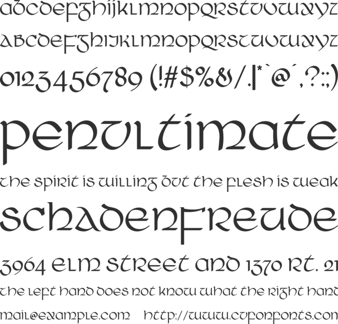 Ring of Kerry font preview