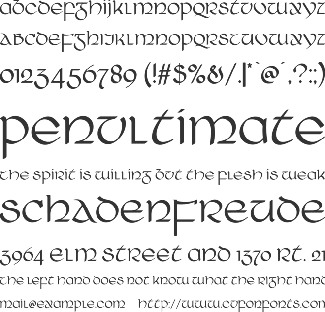 Ring of Kerry font preview