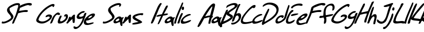 SF Grunge Sans Italic font