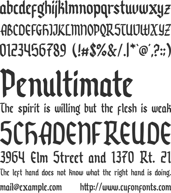 Funkygloom Personal Use font preview
