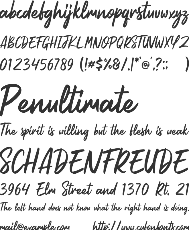 Eastside Valley Personal Use font preview