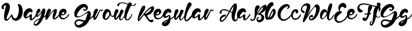 Wayne Grout Regular font