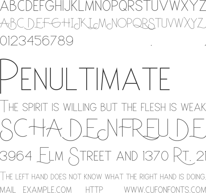 Satreva font preview
