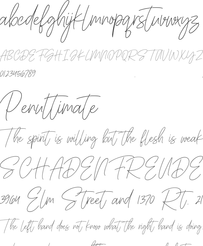 Sanderland font preview