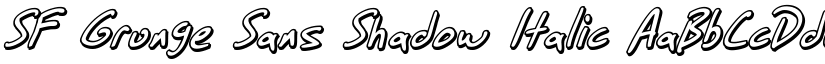 SF Grunge Sans Shadow Italic font