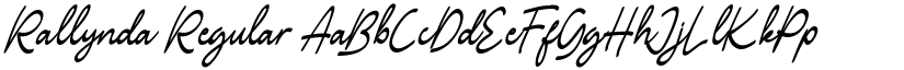 Rallynda Regular font