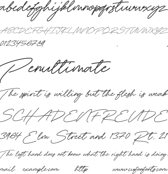 Rahella font preview