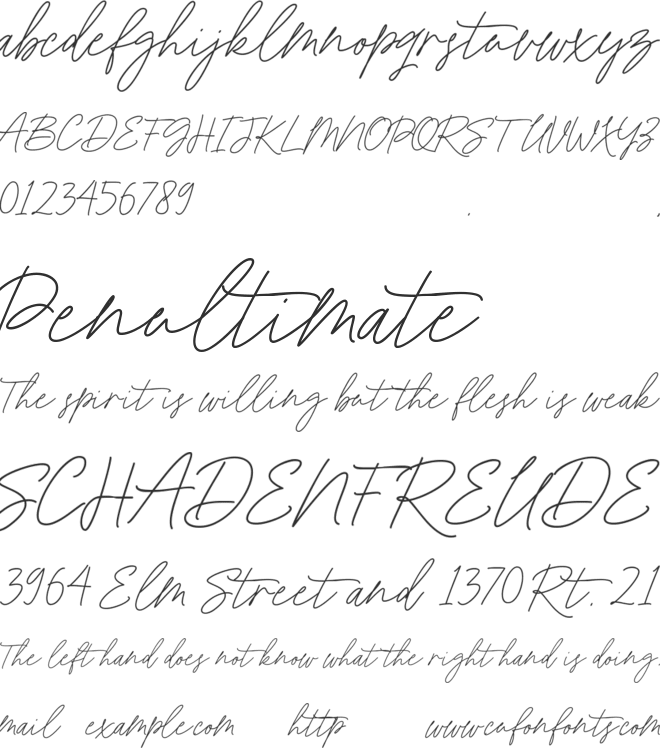 Rachetty font preview