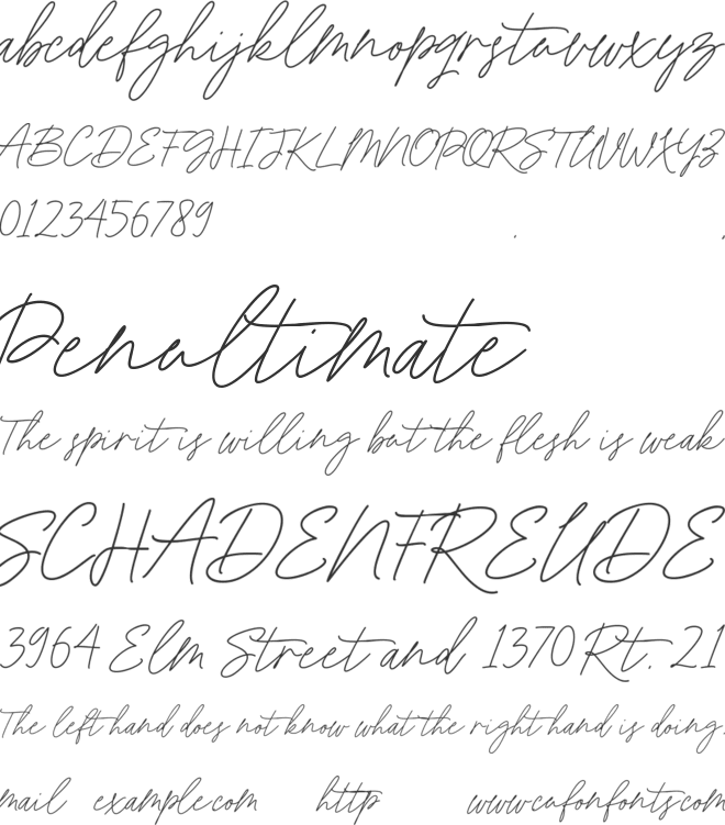 Rachetty font preview