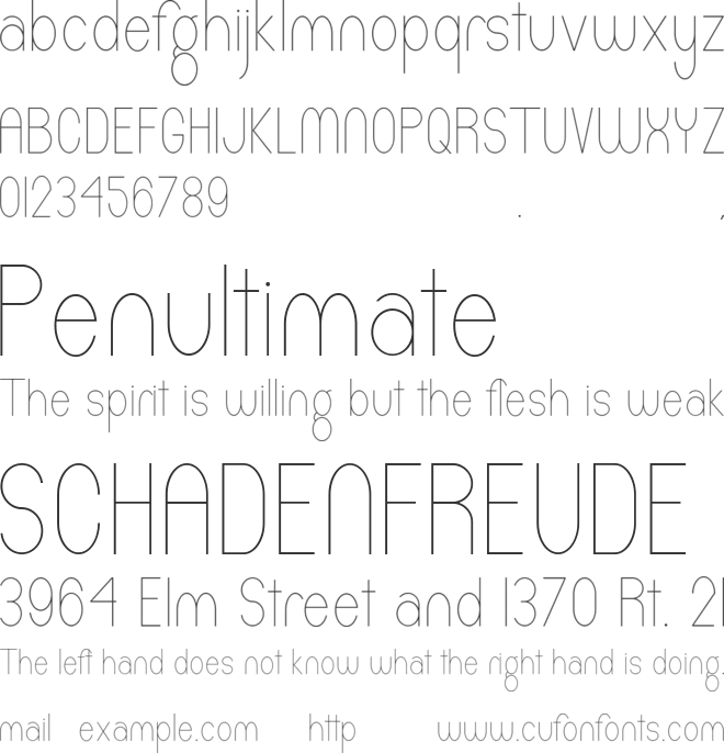 Mefonga font preview