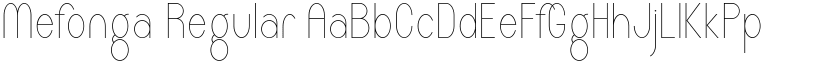 Mefonga Regular font