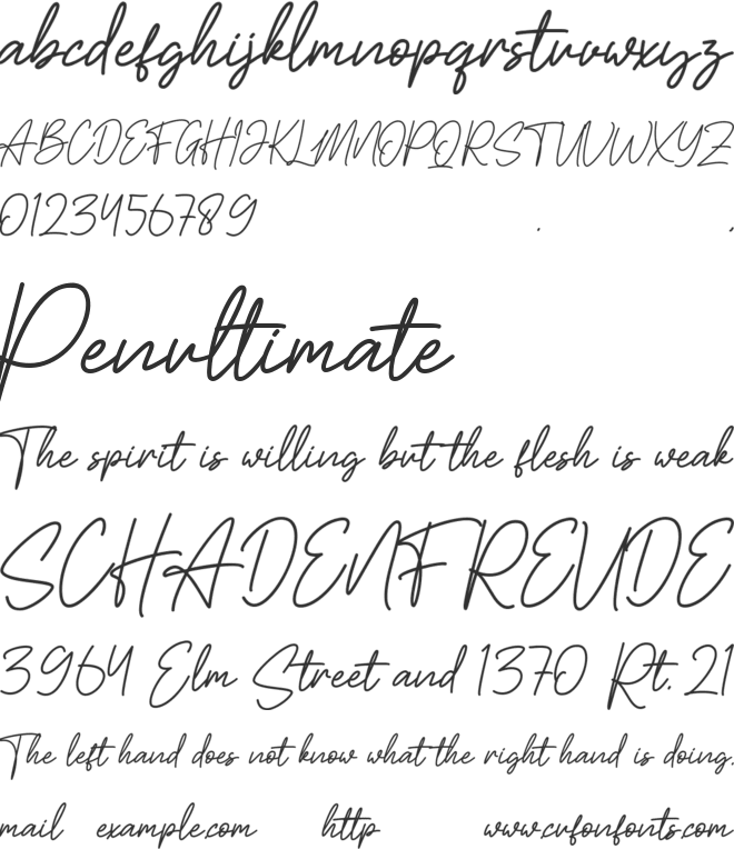 Helliya Signature font preview