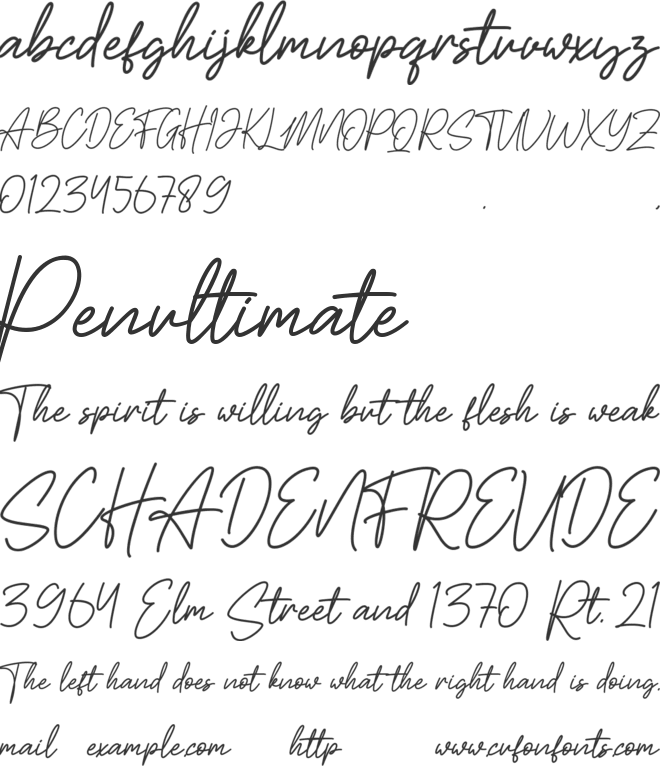 Helliya Signature font preview