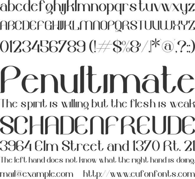Belinda font preview