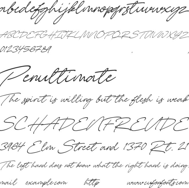 Farwell font preview