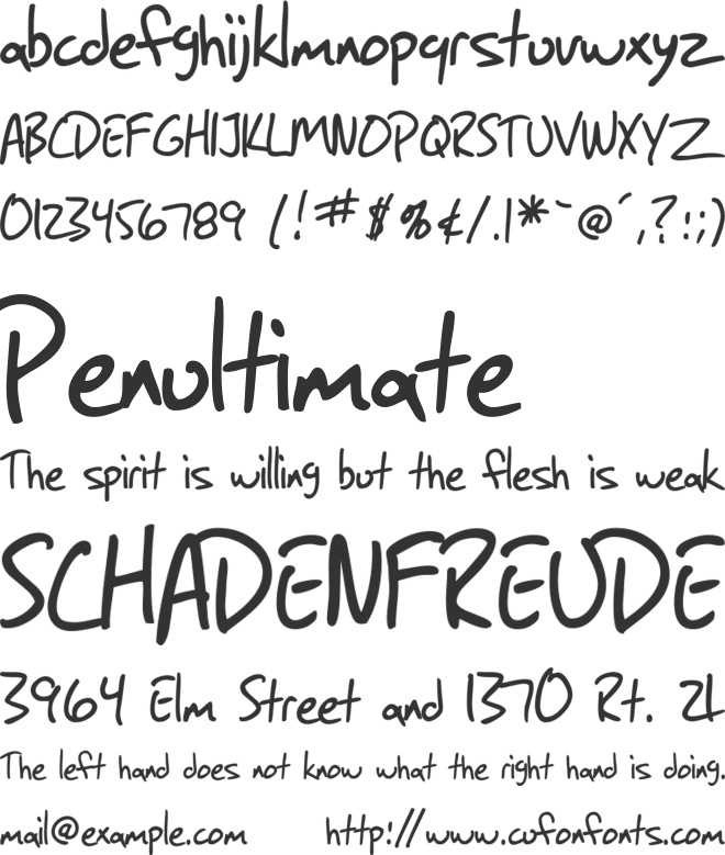 SF Grunge Sans font preview