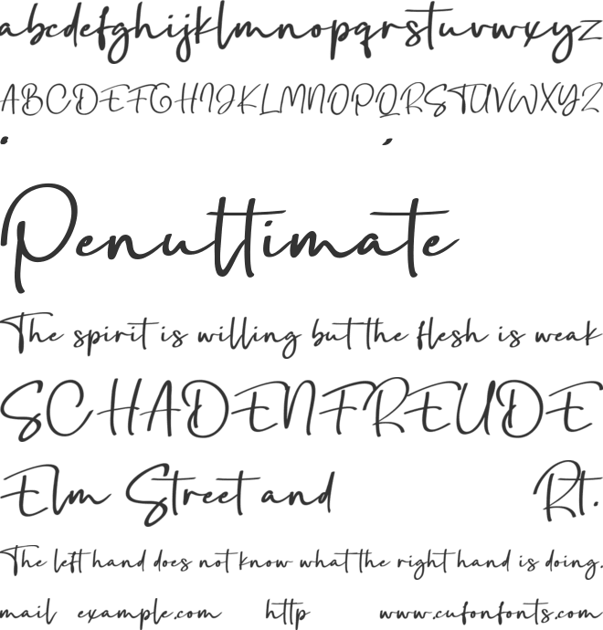 Dellimun font preview