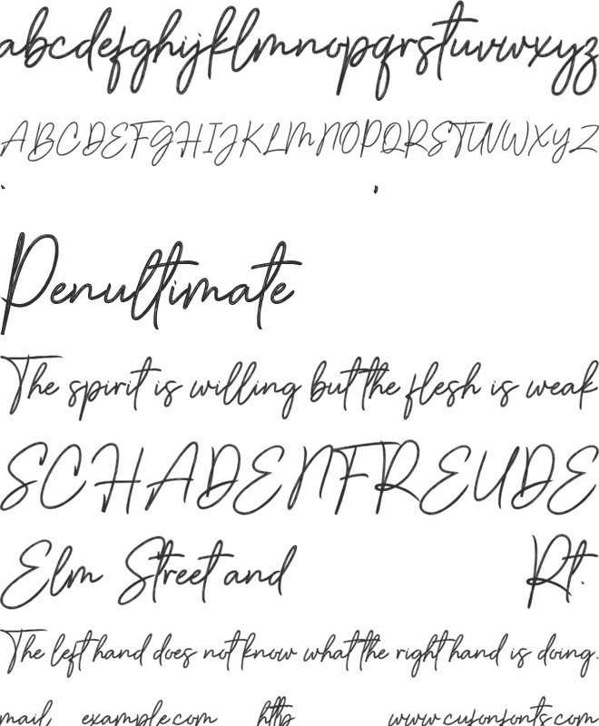Bettany Script font preview