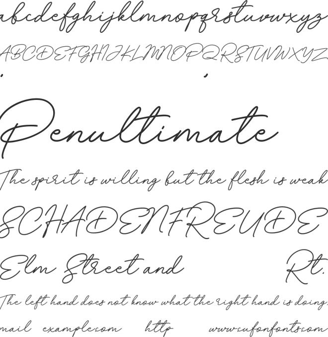 Betrand font preview