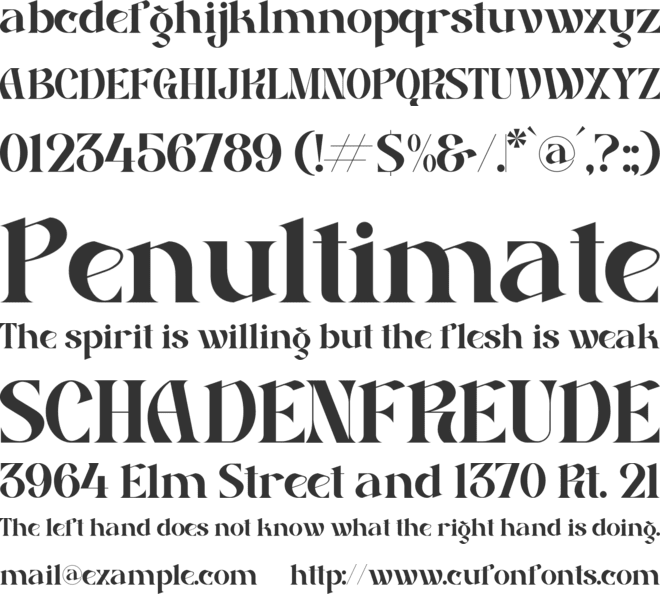 Basdela font preview