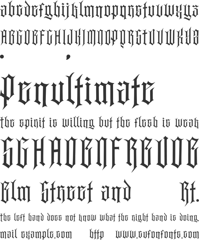 Barisone font preview